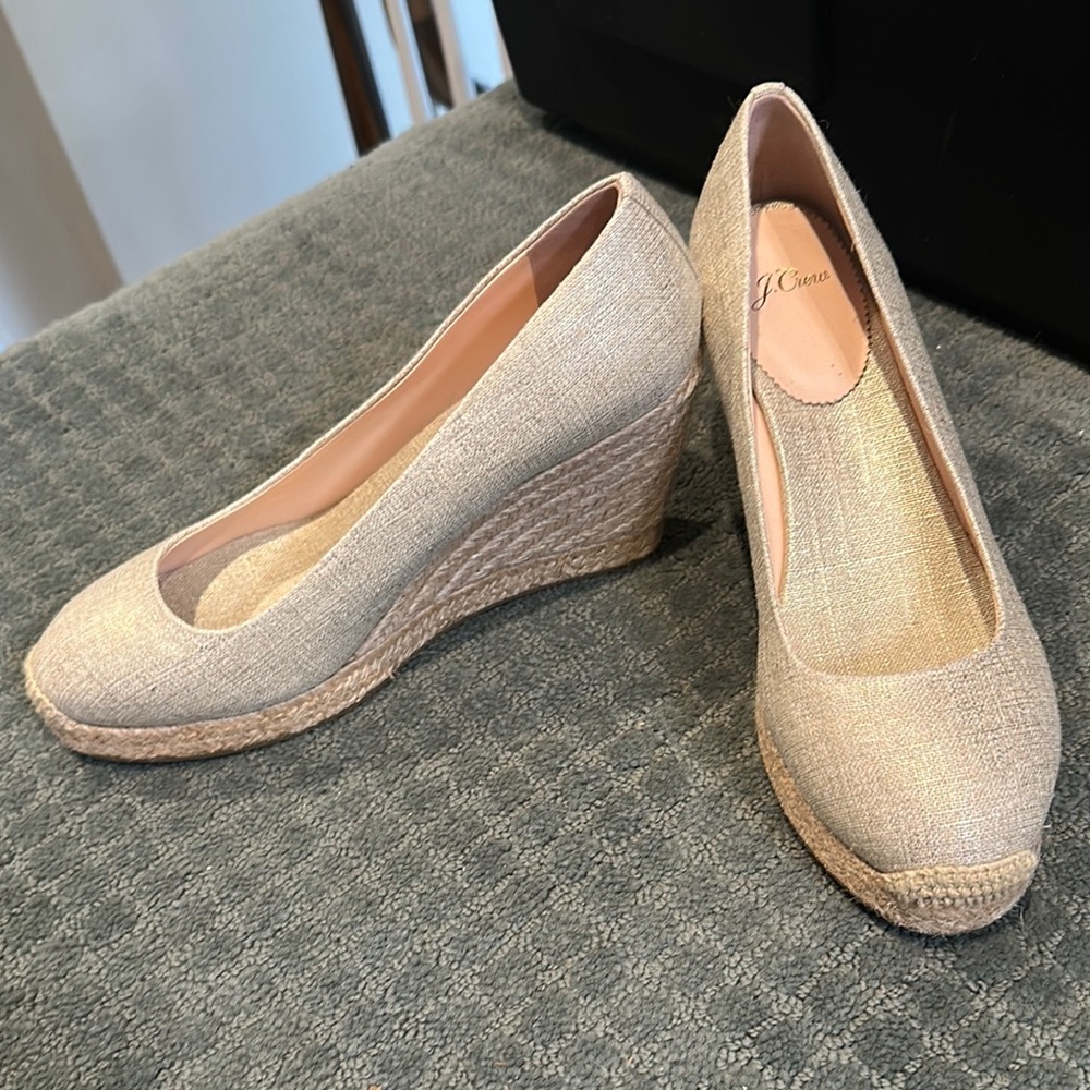Elegant Beige Wedge Heels